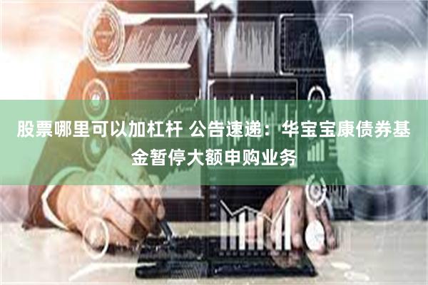 股票哪里可以加杠杆 公告速递：华宝宝康债券基金暂停大额申购业务